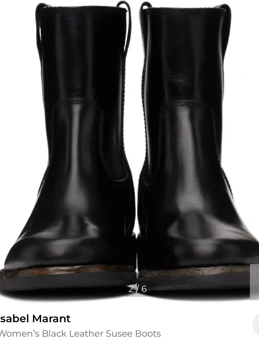 NWOT Isabel Marant Black Leather Ankle Boots